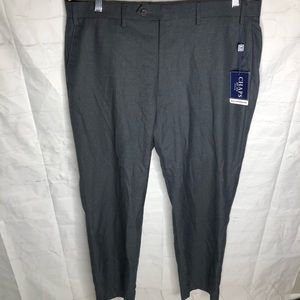 Chaps Ralph Lauren Suit Separates Flat Front Pants Mens Grey 36 x 32 NWT $120